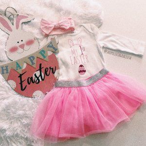 My First Easter Long Sleeve Onesie Outfit Set